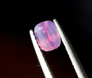 0.64 carats Cushion Bi Color Pinkish Purple Rare Sapphire | Batakundi Sapphire