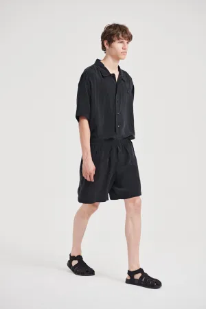07 / Vegan silk Shorts black