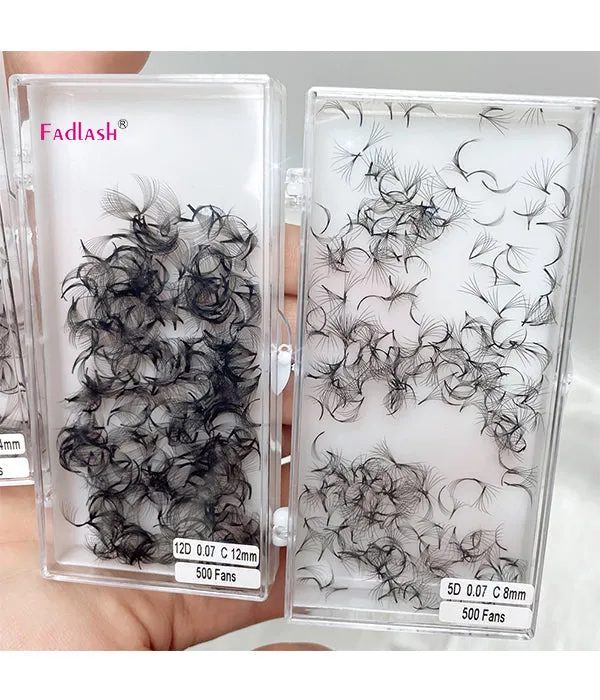 12D Handmade Loose Promade Fans Lashes -500 Fans