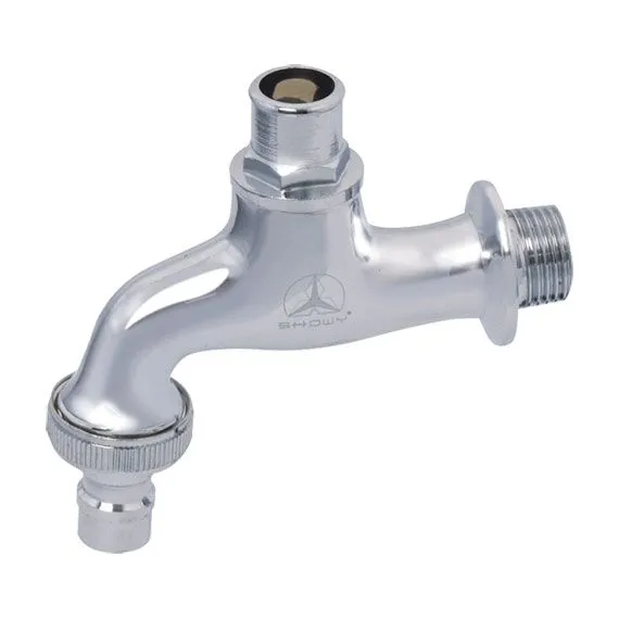 1/2" Loose Key Hose Union Bib Tap With 3/4" Nozzle With "showy 6258 - C.P Brass Loose Key Handle" Model:sh6066