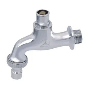1/2" Loose Key Hose Union Bib Tap With 3/4" Nozzle With "showy 6258 - C.P Brass Loose Key Handle" Model:sh6066