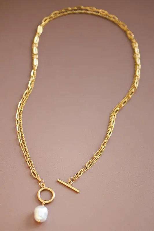 18k Gold layered chain necklace *