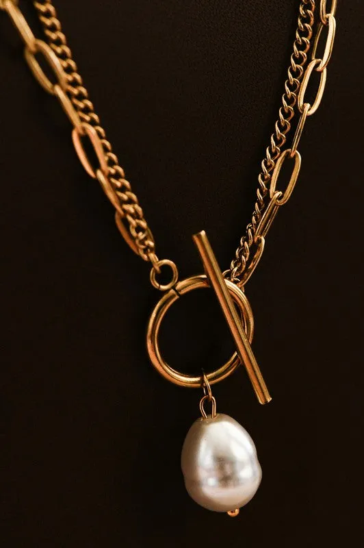18k Gold layered chain necklace *