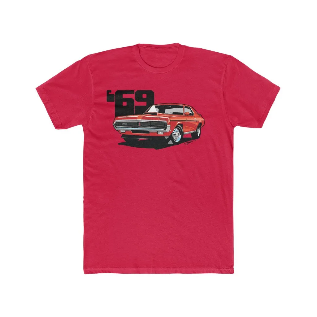 1969 Mercury Cougar Eliminator Orange Men's Cotton Crew Tee