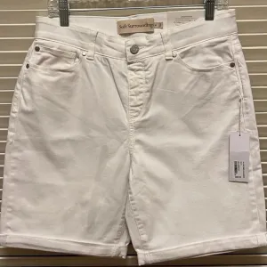 26. Soft Surroundings The Ultimate Denim Pull on Shorts in White, Size Medium
