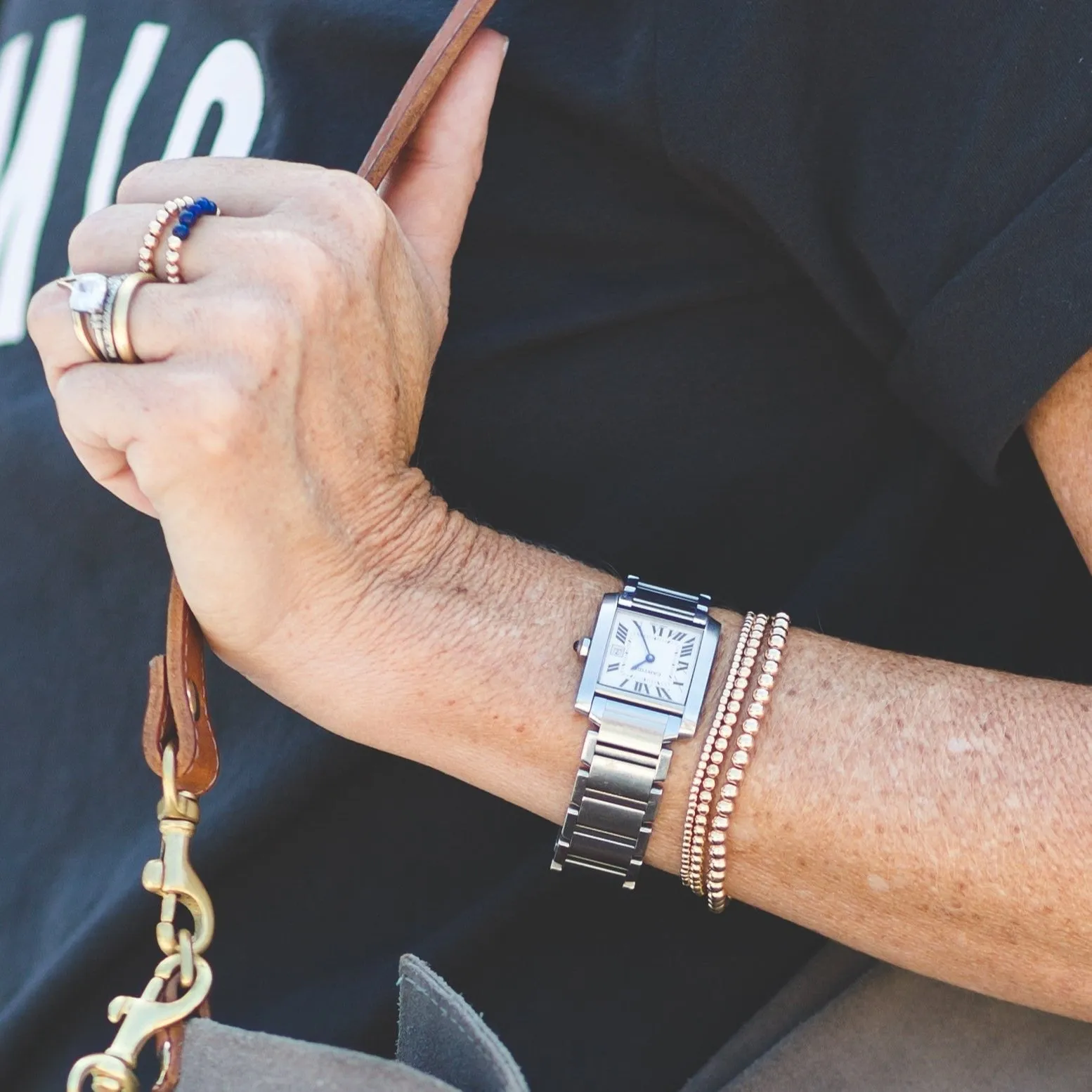 4mm 14k Rose Gold Filled Bead Bracelet