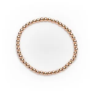4mm 14k Rose Gold Filled Bead Bracelet