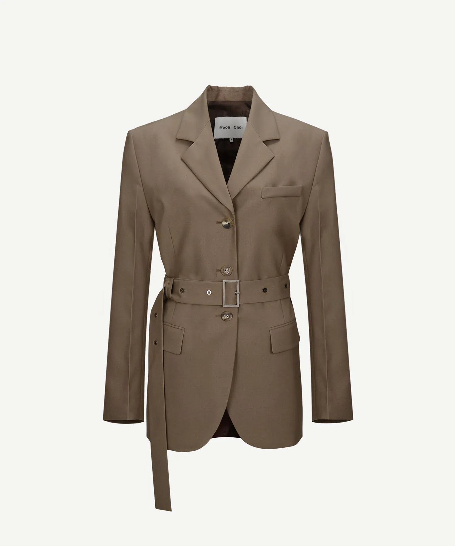 [50% OFF] Taupe | Center back slit tailored blazer