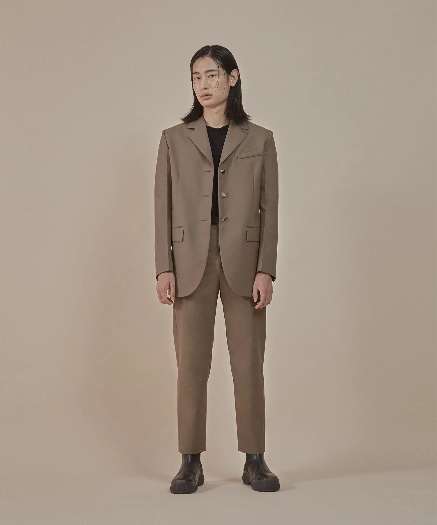 [50% OFF] Taupe | Center back slit tailored blazer