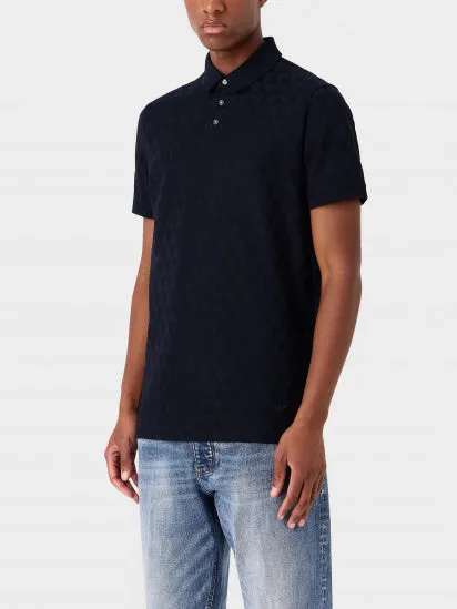 6R1F87 1JGYZ 09N6 NAVY/ TRIANGLE ARMANI POLO