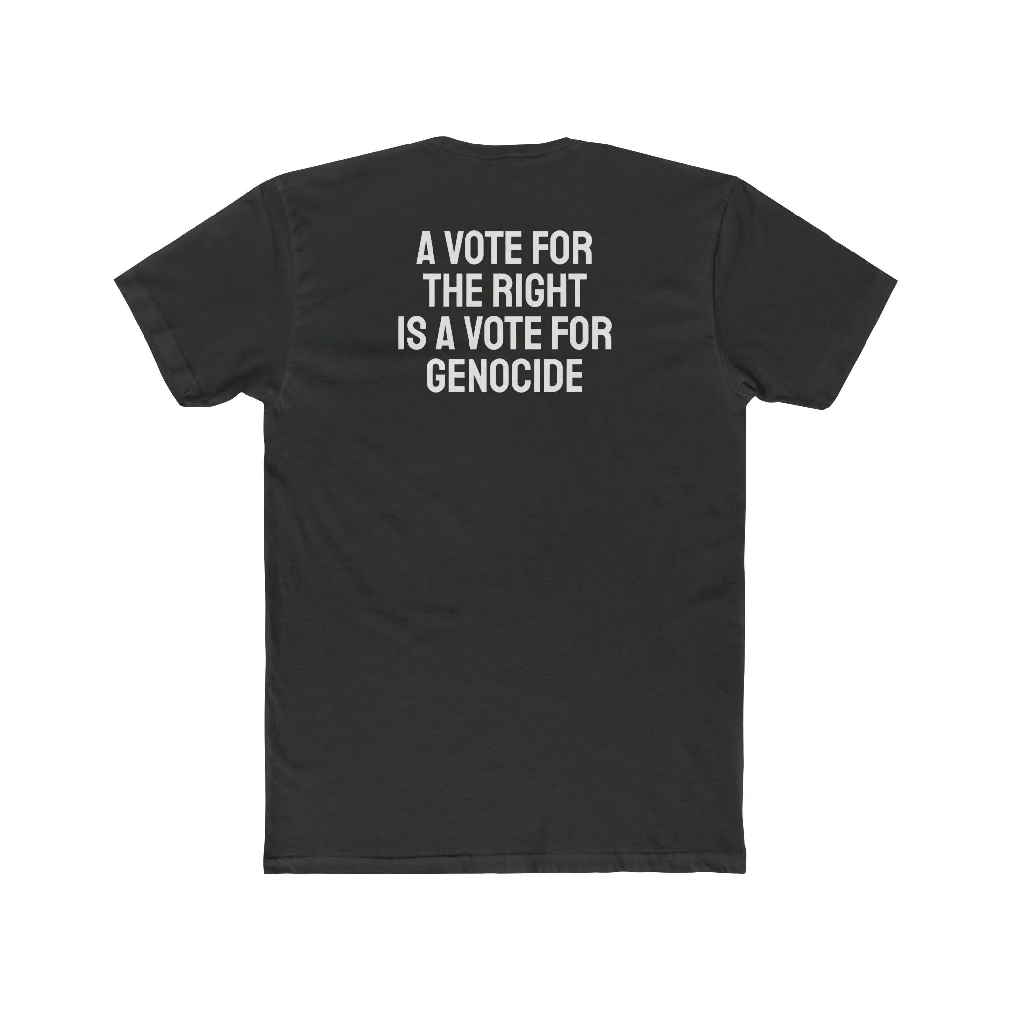 A Vote For The Right Is A Vote For Genocide - Unisex Cotton Crew Tee