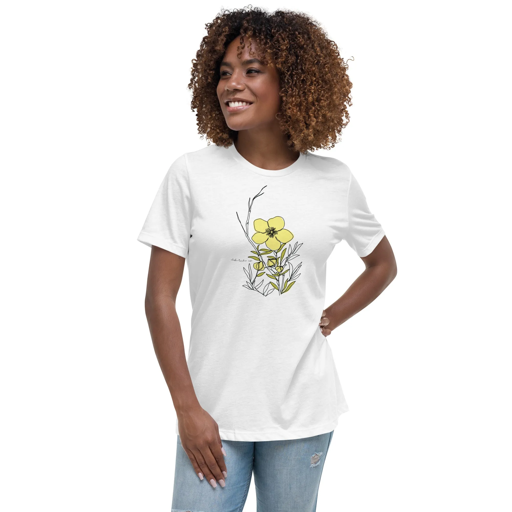 Alaska Wildflowers - Tundra Rose T-Shirt