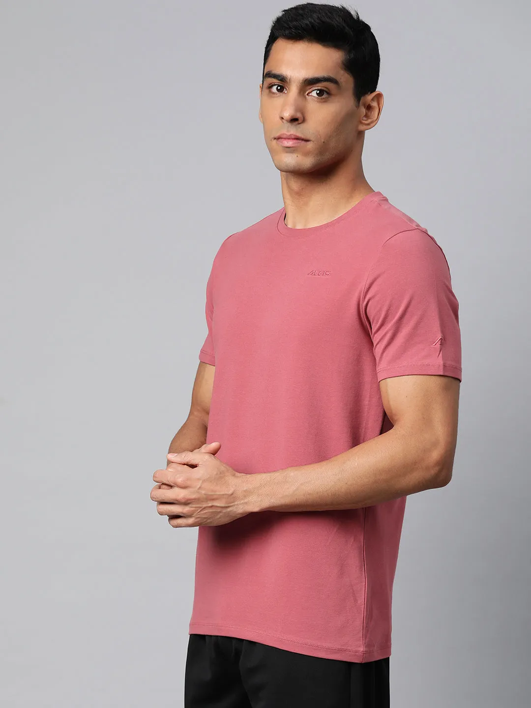 Alcis Men Solid Stretchex Slim Fit T-shirt