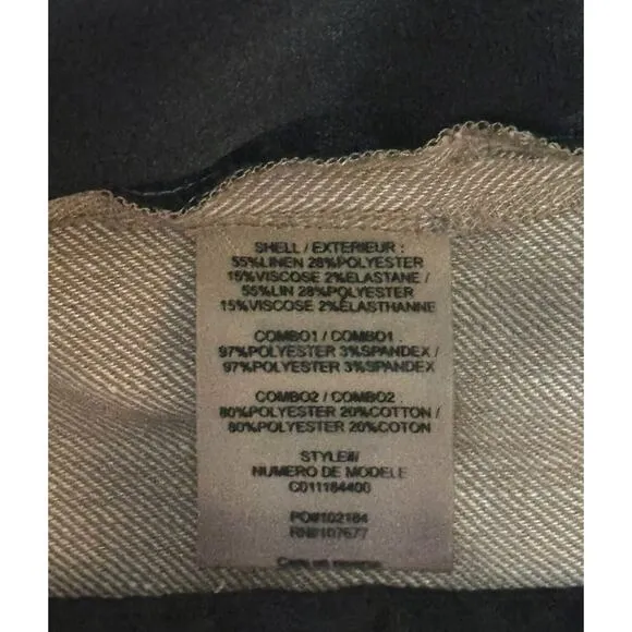 ALICE   OLIVIA Linen Blend Cuffed Shorts MidRise Brown Beige Contemporary Chic 4