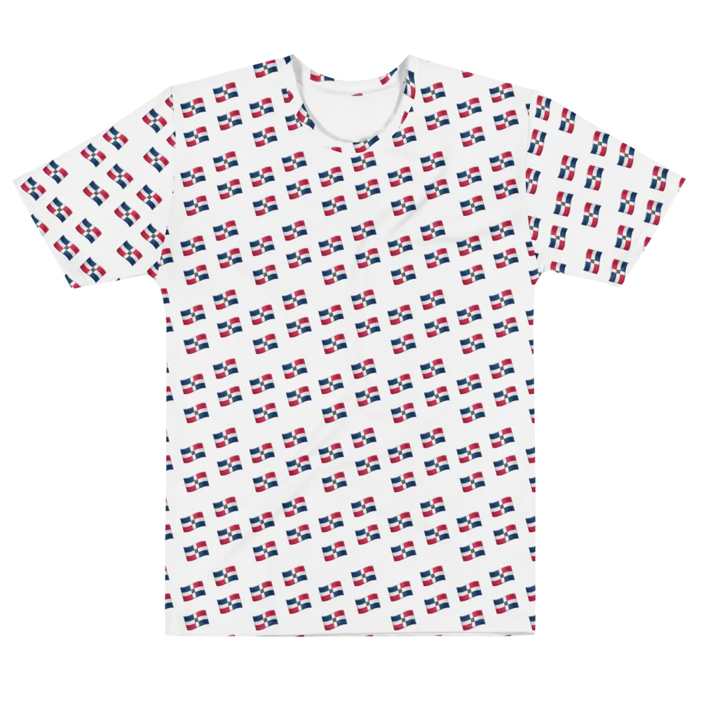 All-Over Emoji República Dominicana Flag Men's T-shirt