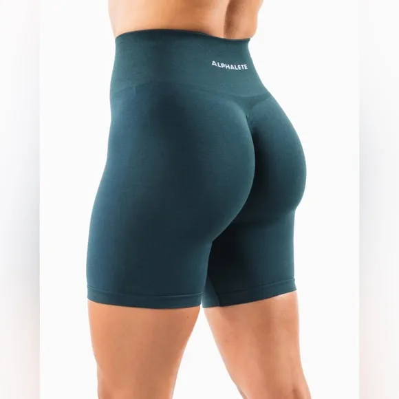 Alphalete Amplify Short 6.5” Midnight Small High Rise Gym Workout