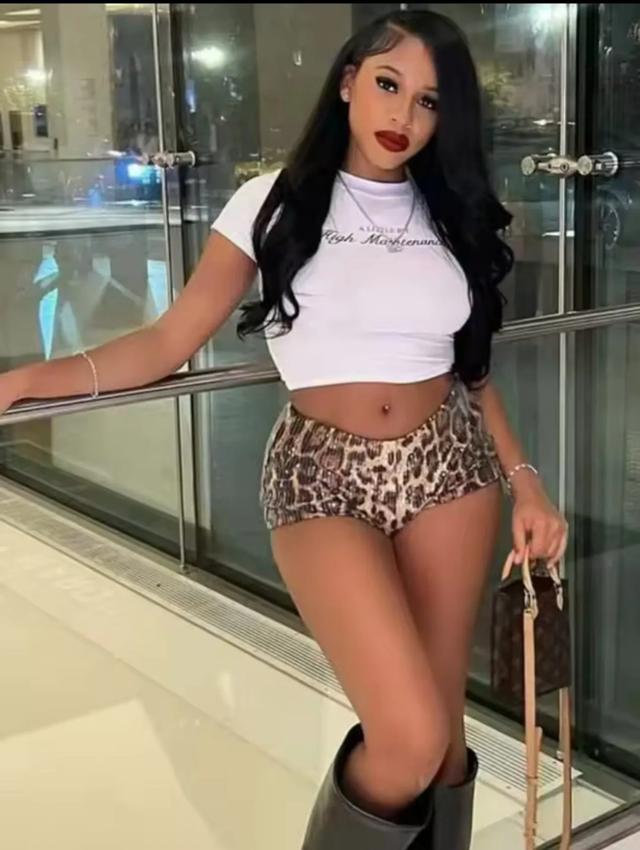 “Amber” Leopard Shorts