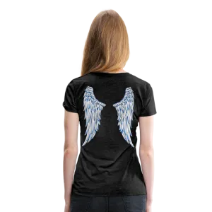 Angel Wings Blue and White Women’s Premium T-Shirt