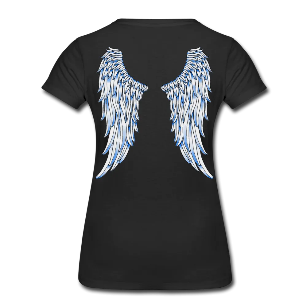 Angel Wings Blue and White Women’s Premium T-Shirt