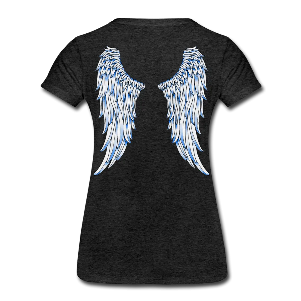 Angel Wings Blue and White Women’s Premium T-Shirt