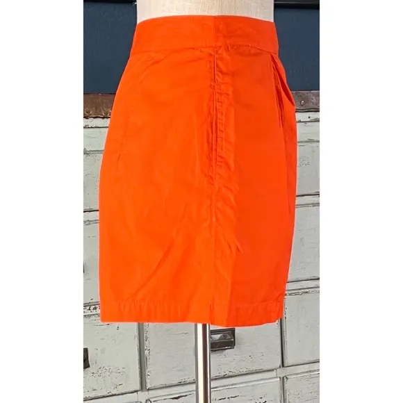Anthropologie Maeve Pleated Orange Shorts 6