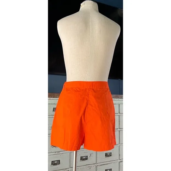 Anthropologie Maeve Pleated Orange Shorts 6