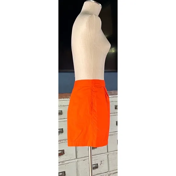 Anthropologie Maeve Pleated Orange Shorts 6