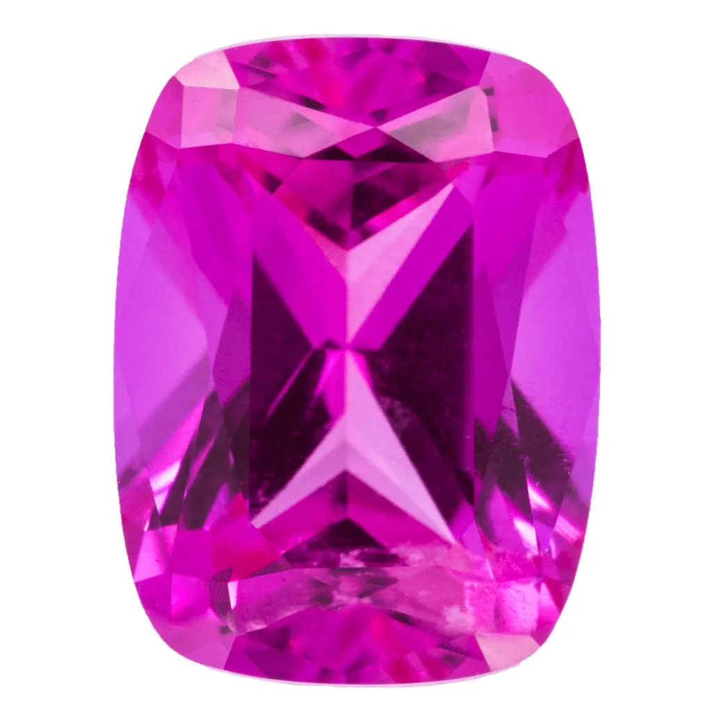 Antique Cushion Chatham Lab-Grown Pink Sapphire Gems