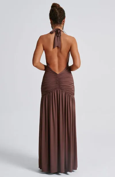 Antonia Maxi Dress - Chocolate
