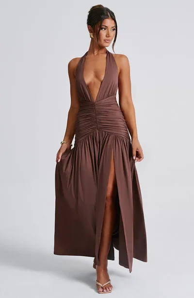 Antonia Maxi Dress - Chocolate