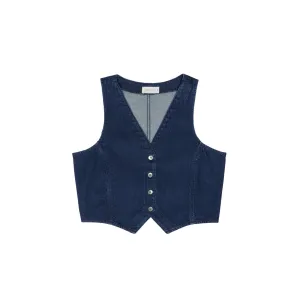 Astra Denim Vest Dark Blue