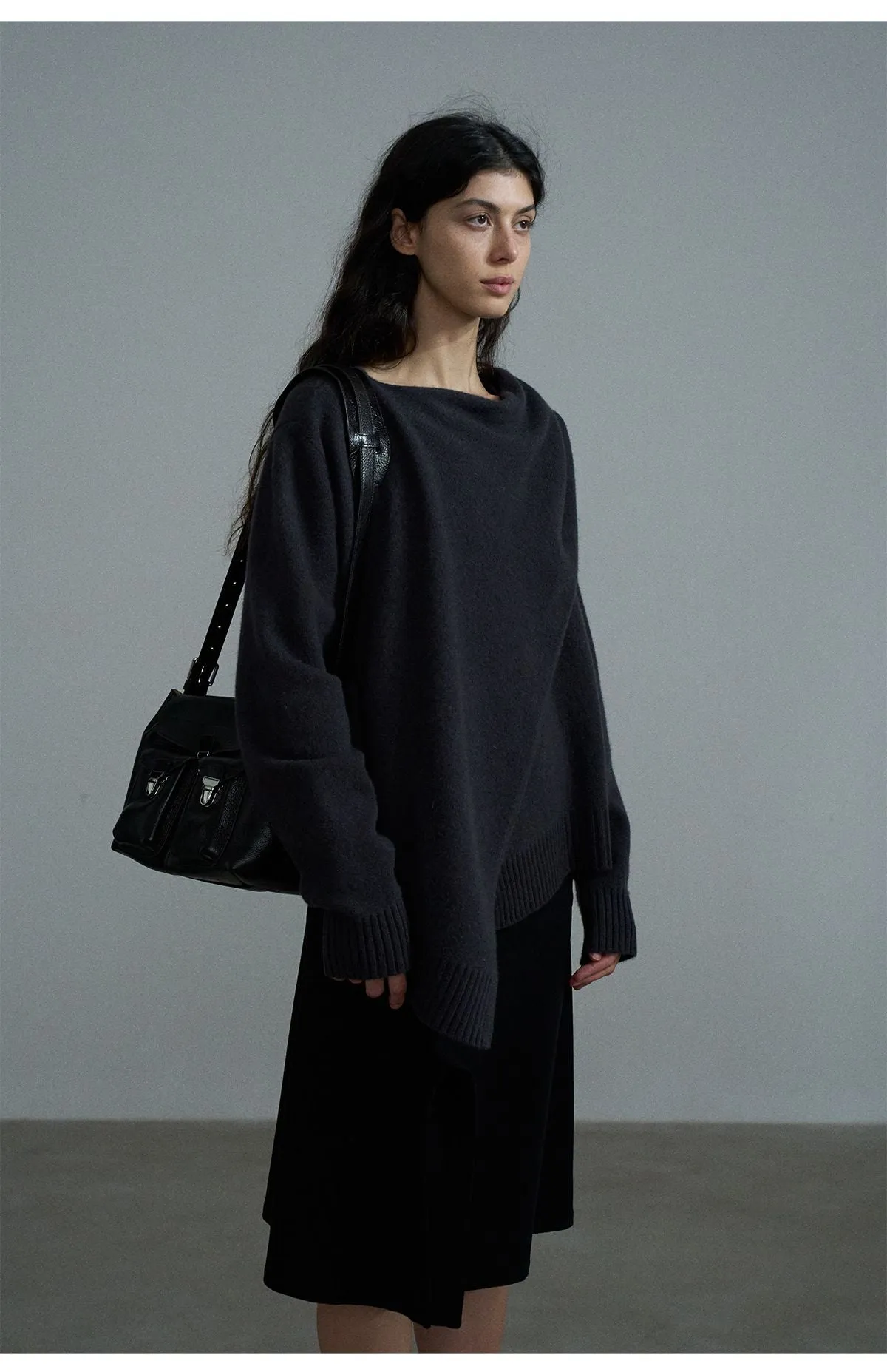 Asymmetrical Draped Sweater