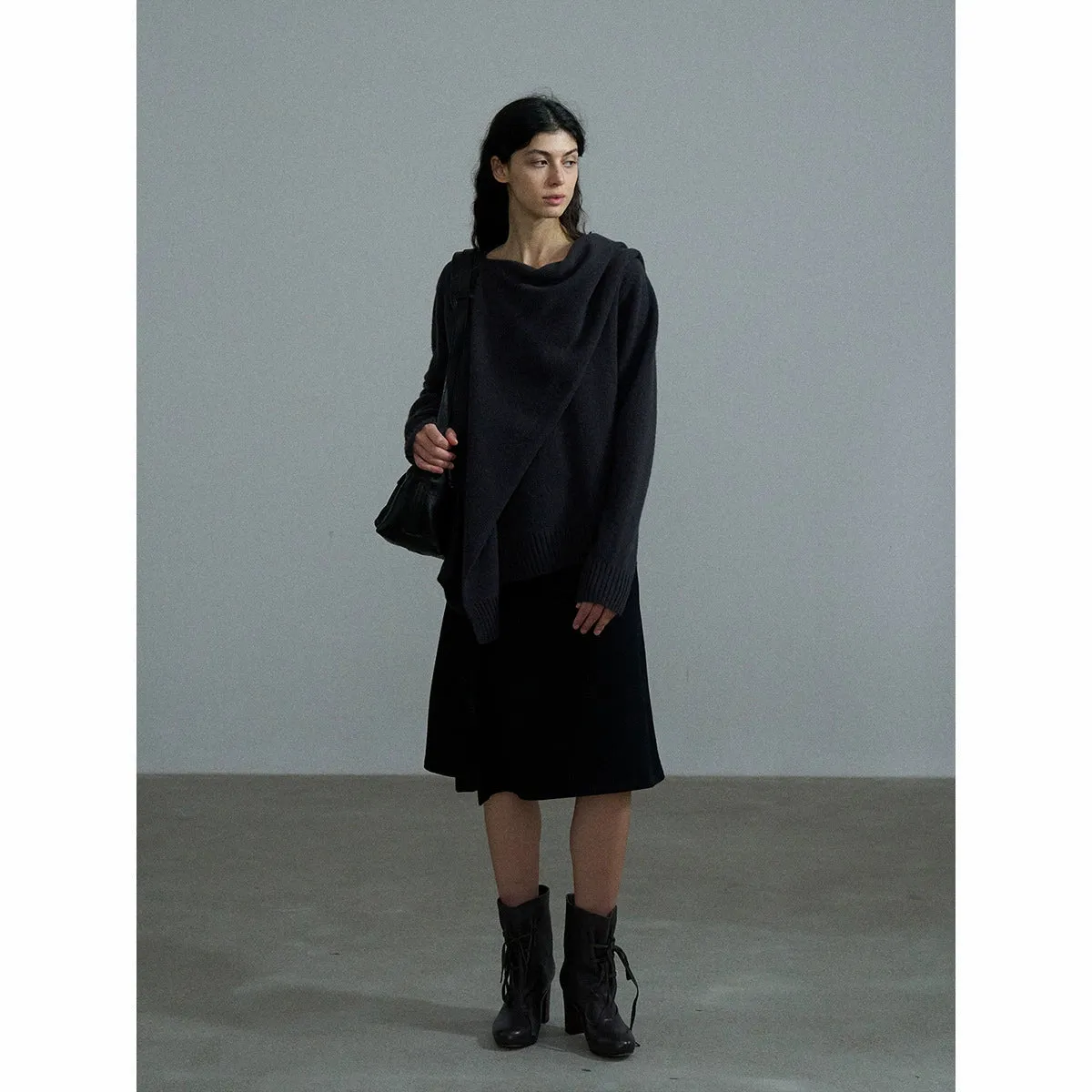 Asymmetrical Draped Sweater