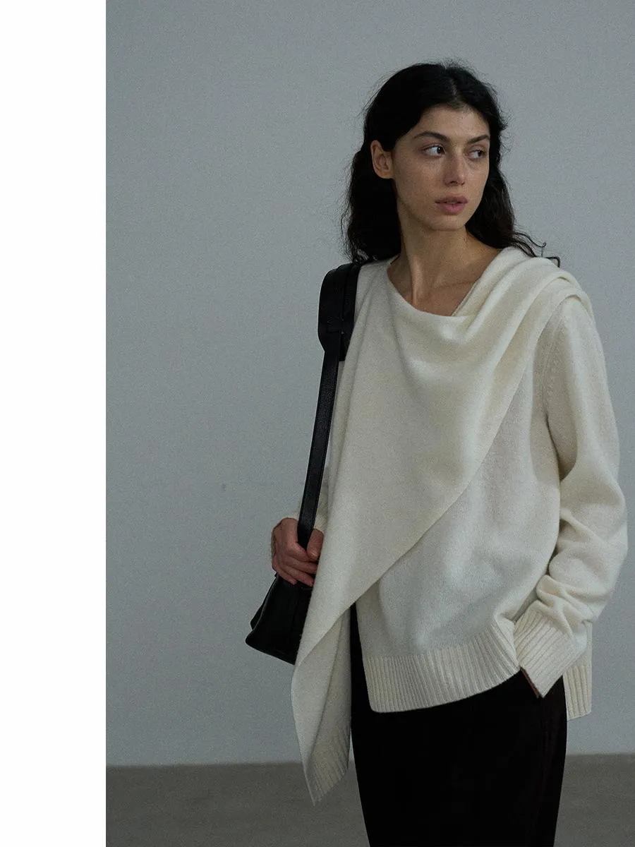Asymmetrical Draped Sweater