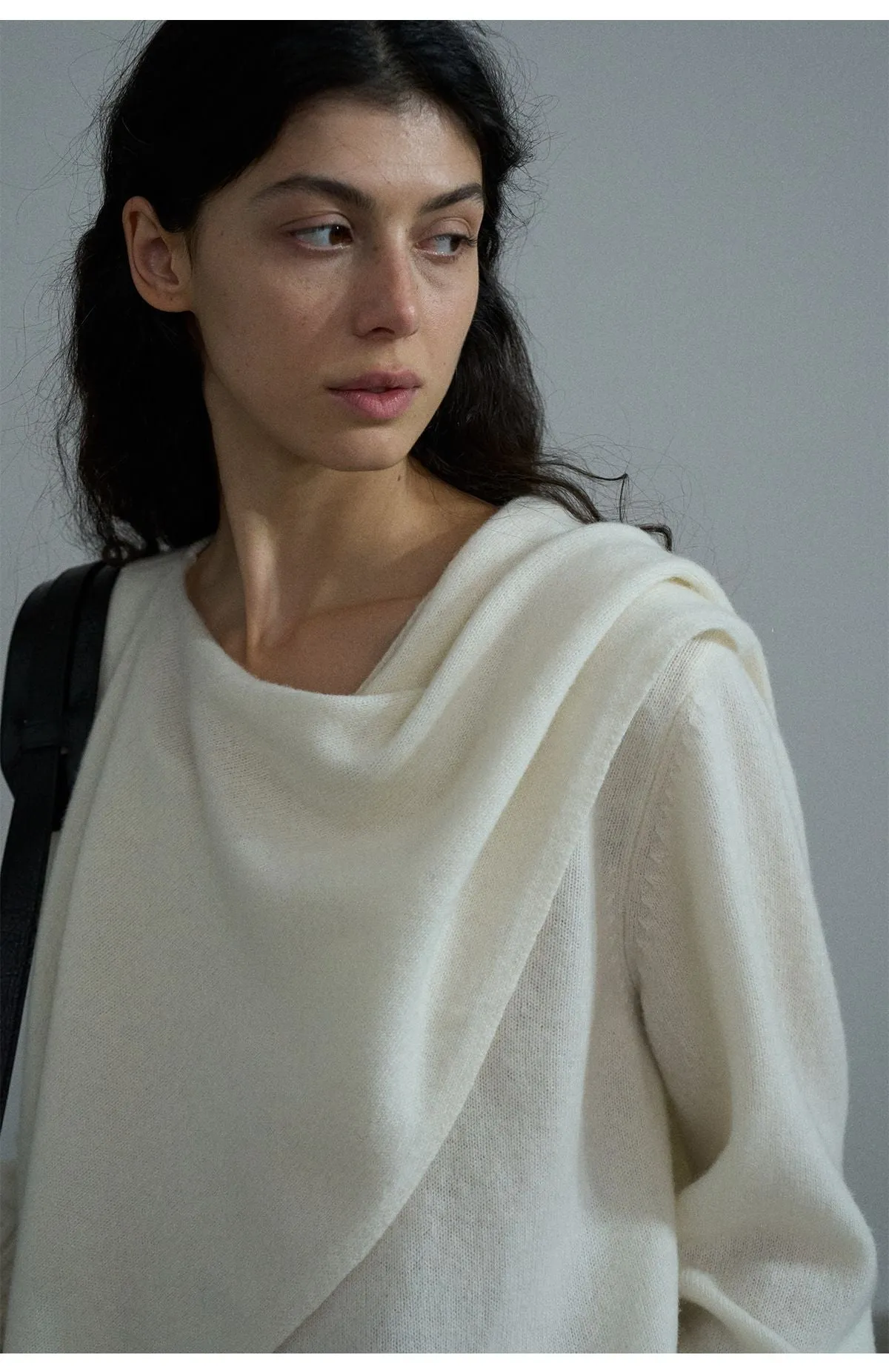 Asymmetrical Draped Sweater