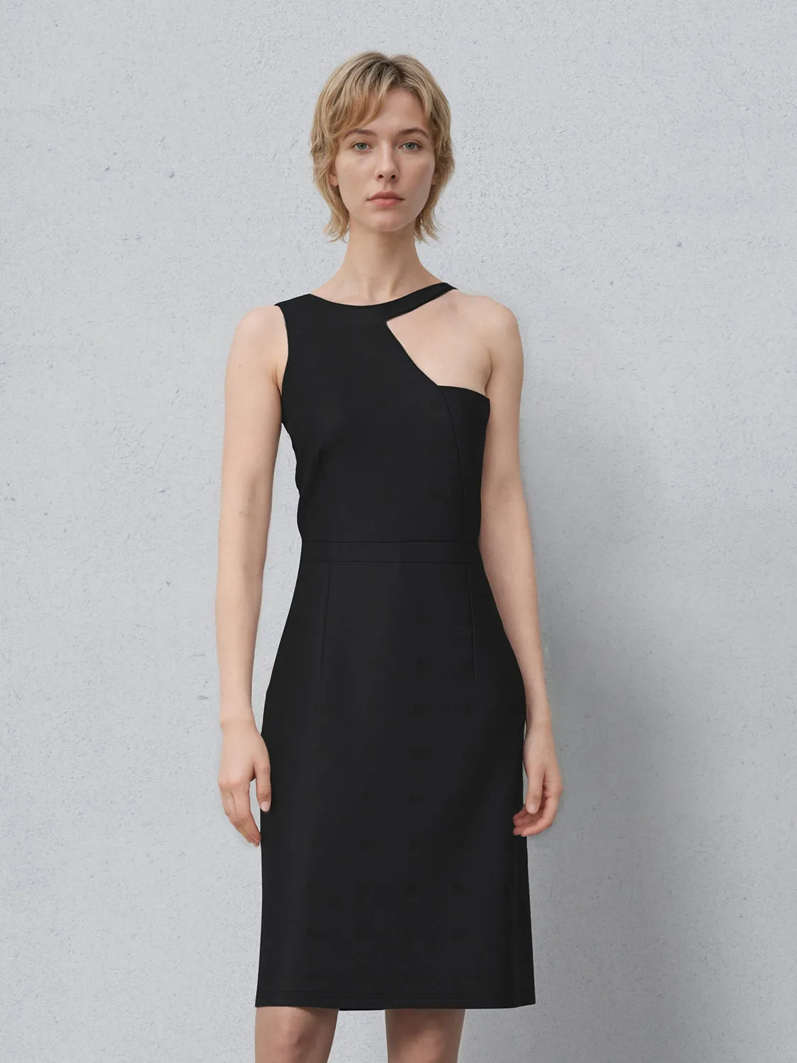 Asymmetrical One Shoulder Skinny-Fit Dresses