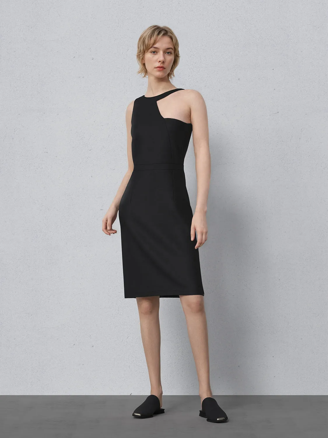 Asymmetrical One Shoulder Skinny-Fit Dresses