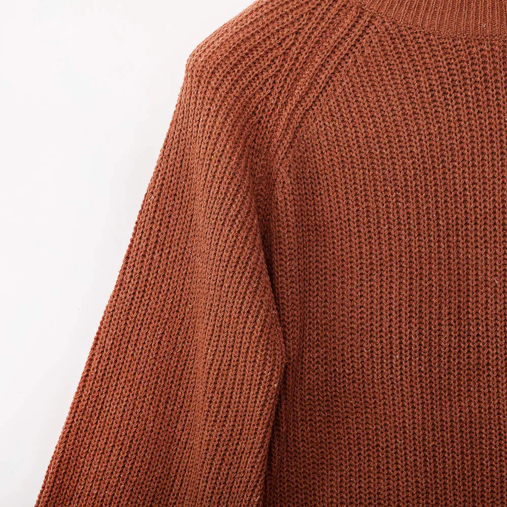 Autumn and Winter Sweaters Three-color Large Trumpet Sleeves Loose Pullover Sweater