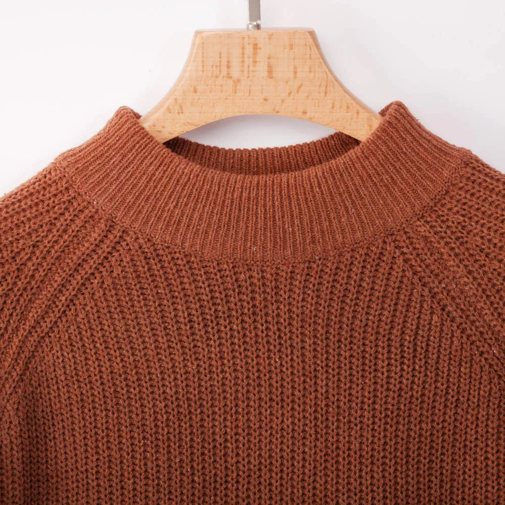 Autumn and Winter Sweaters Three-color Large Trumpet Sleeves Loose Pullover Sweater