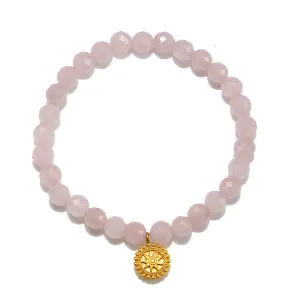 Awaken Love Mandala Rose Quartz Gemstone Bracelet