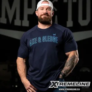 Axe & Sledge Banner Raglan Tee, Blue