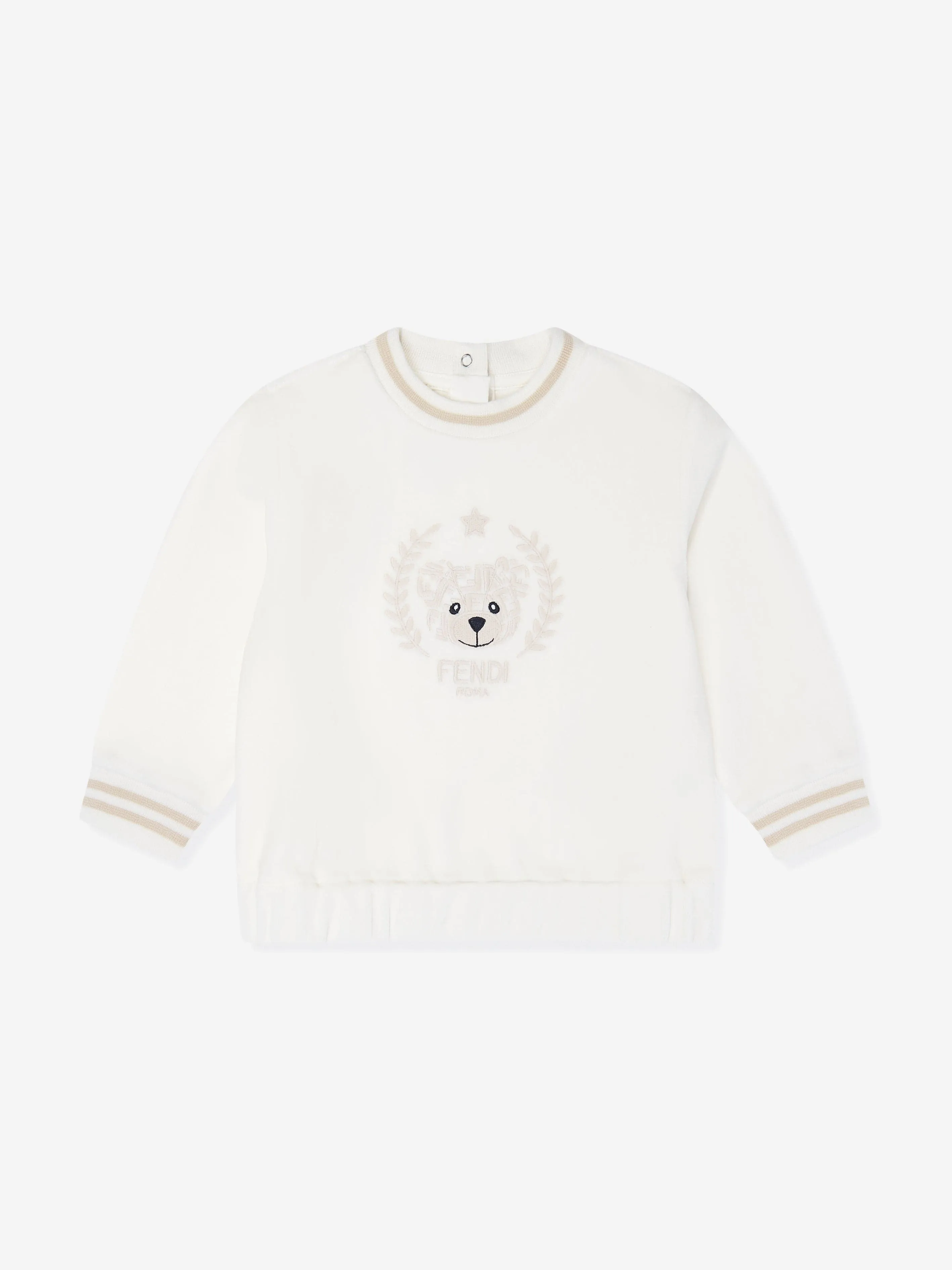 Baby Bear Chenille Sweatshirt in White