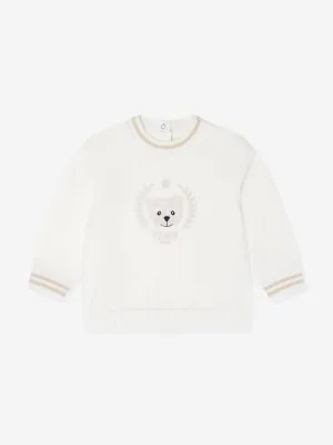 Baby Bear Chenille Sweatshirt in White