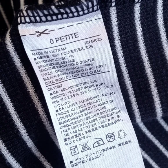 Banana Republic Rayon Blend Navy &amp; White Striped Pencil Skirt / Wiggle Skirt 0P