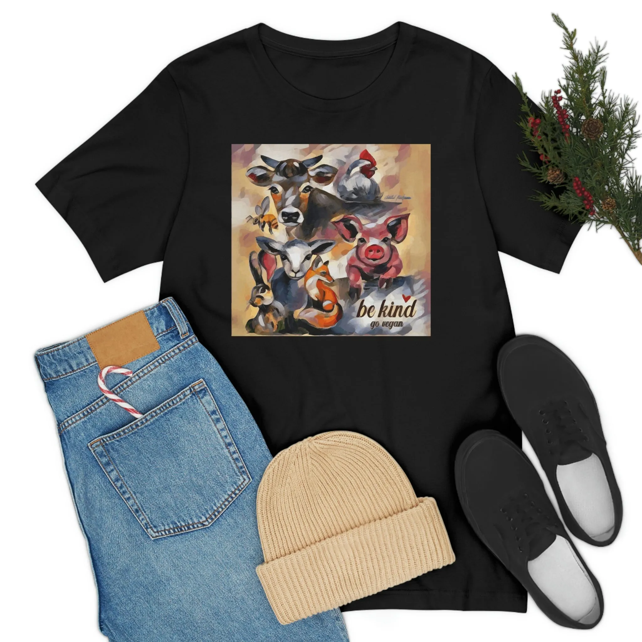 Be Kind Go Vegan Short Sleeve Tee