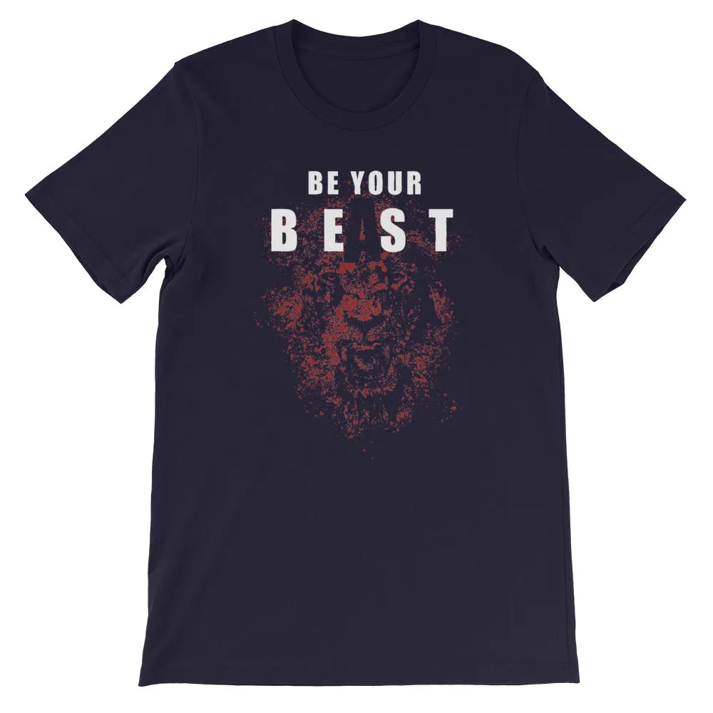 Be Your Beast Lion with ASC logo on back label men's T-shirt