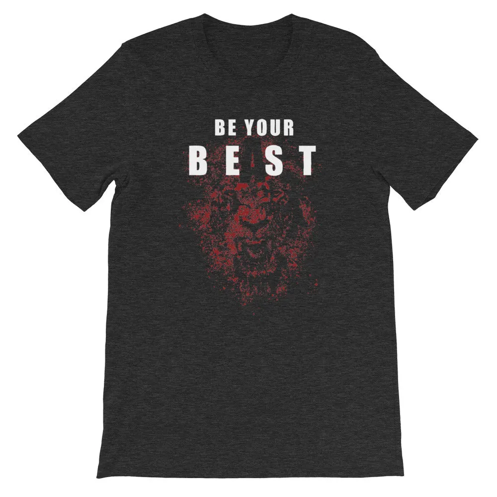 Be Your Beast Lion with ASC logo on back label men's T-shirt