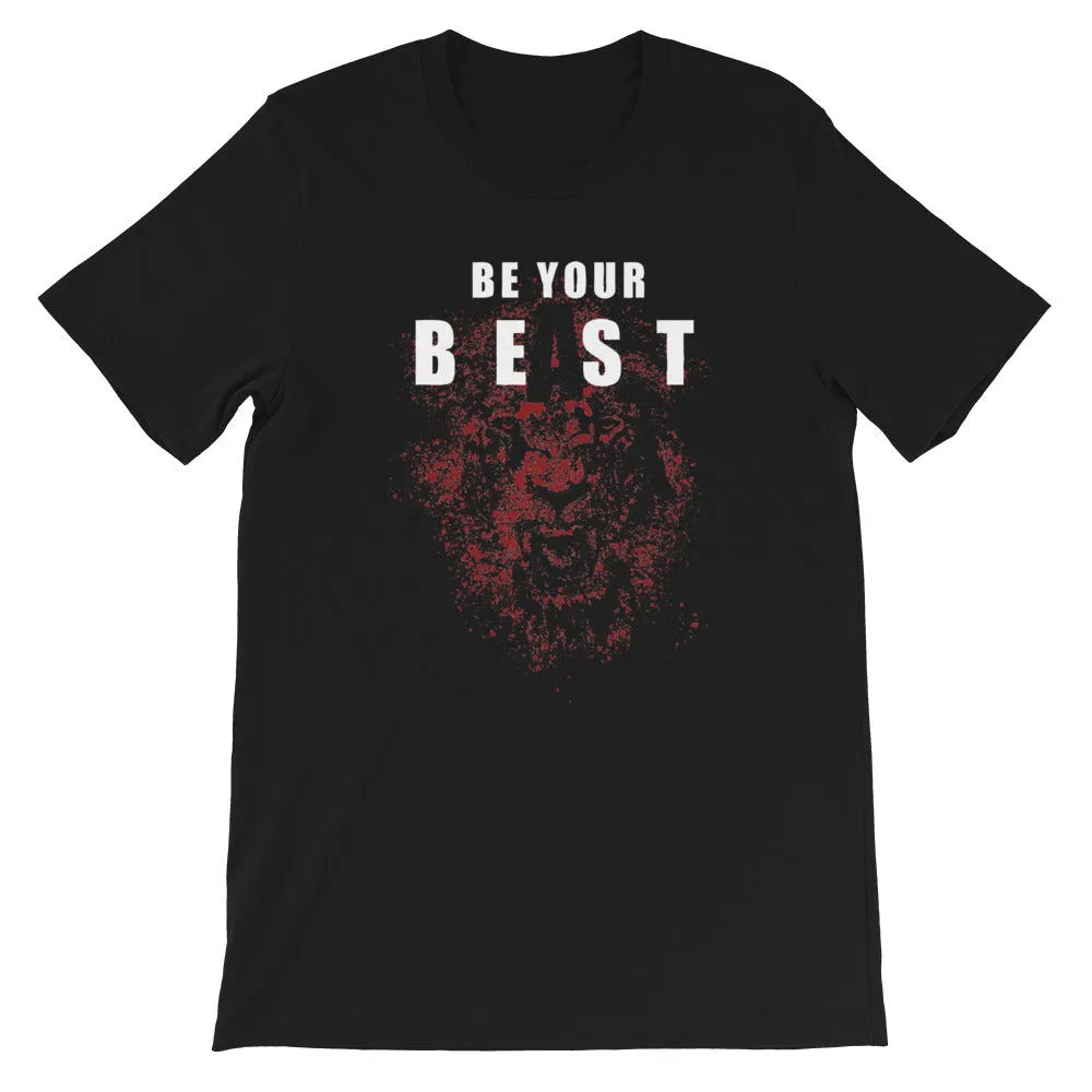 Be Your Beast Lion with ASC logo on back label men's T-shirt