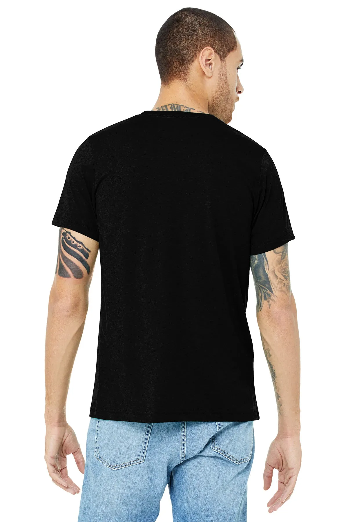 BELLA CANVAS  Unisex Triblend Short Sleeve Tee. BC3413 Solid Black Triblend