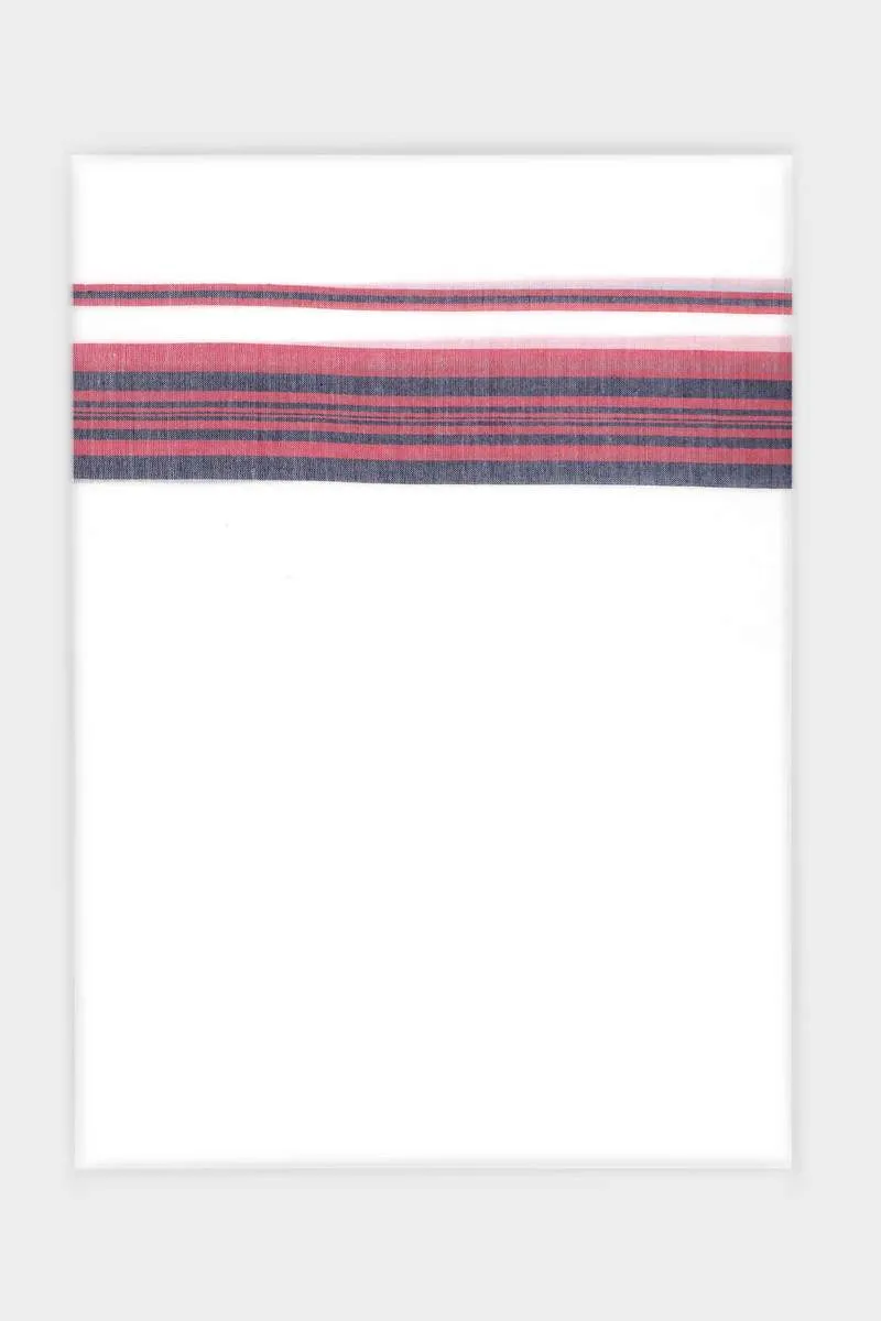 Bhargav Arima - Grayish Red Smooth Cotton Double Layered Dhoti With Fancy Borders | Uathayam
